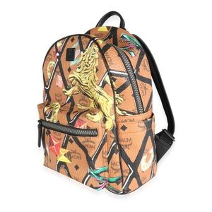 Brand new MCM Cognac Visetos & Rombi Lion Motif
Small Stark Backpack